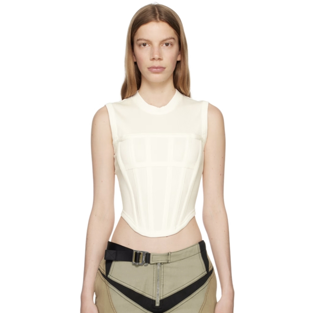 Dion Lee Ribbed Corset Tank Top